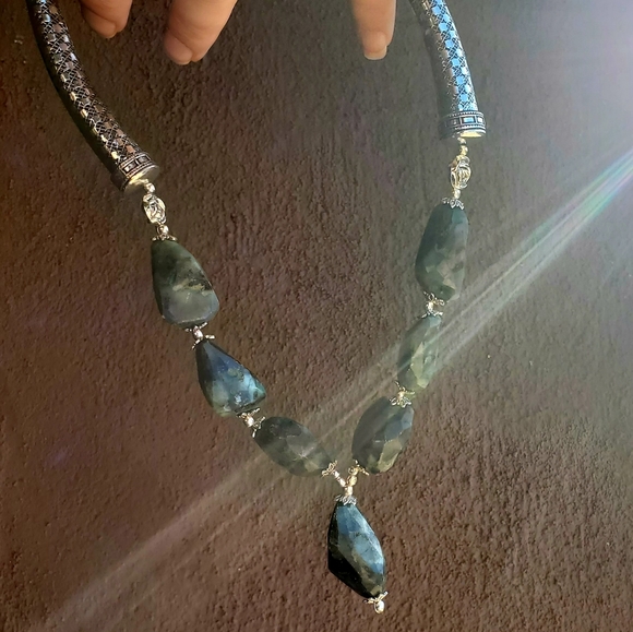 New Unique Labradorite 925 Silver Necklace. - Picture 16 of 16